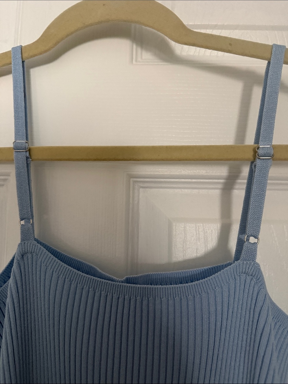 Commense Light Blue Ribbed Knit Maxi Dress - Picture 6 of 6